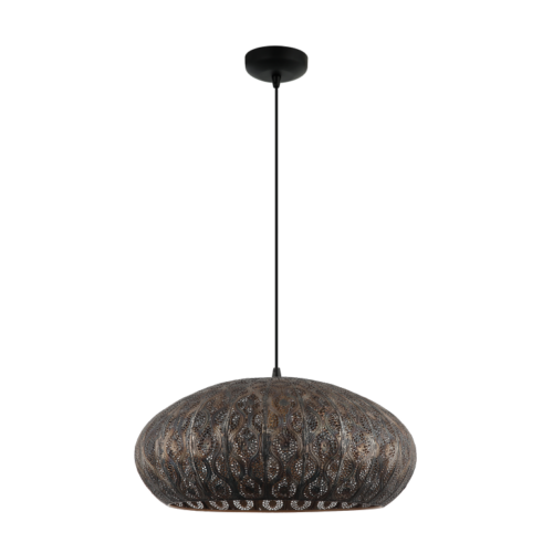 Stijlvolle Chericoni Strisce hanglamp, zwart design, Ø52 cm, 1 lichts met E27 fitting, een luxe verlichtingsoplossing.