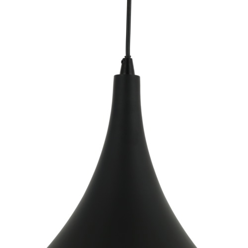 Zwarte Chericoni Strisce hanglamp, Ø25 cm, 1 lichts en E27 fitting, een modern verlichtingsontwerp voor elk interieur.