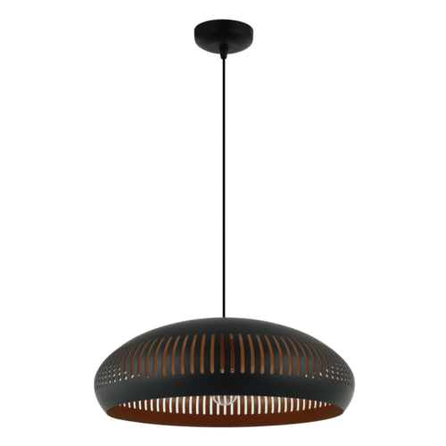 Chericoni Strisce hanglamp, Ø52 cm, zwart design, 1 lichts met E27 fitting, een stijlvolle keuze voor elke ruimte.