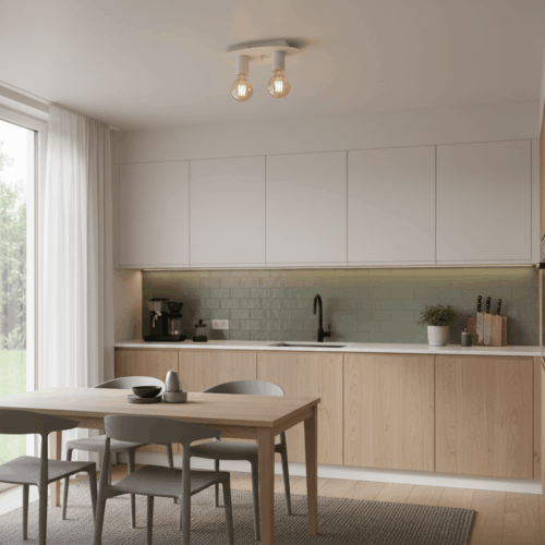 Dubbele plafondlamp – Chericoni Colorato – 2 lichts – grijs metaal