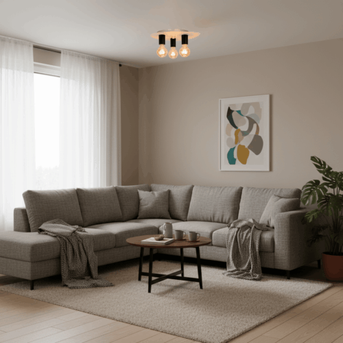 Chericoni Colorato plafondlamp – modern design – zwart – 3 lichts