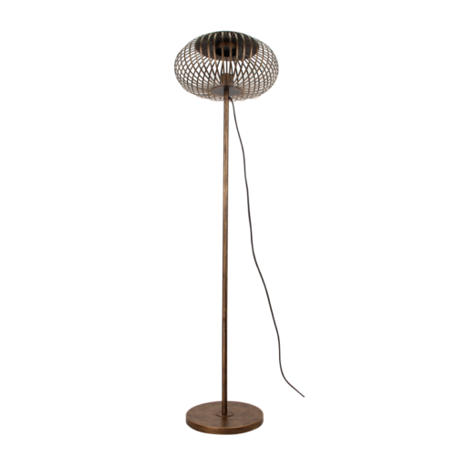 Met de Curvato vloerlamp (Ø 40 cm) kies jij de hoogte: 1 of 3 delen. Stijlvol brons design en optioneel als bijzettafel te gebruiken.