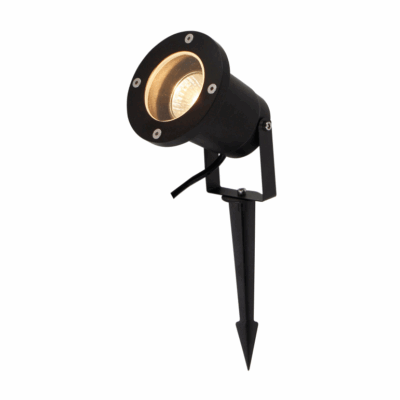 Moderne zwarte outdoor spotverlichting – Ray 1-lichts