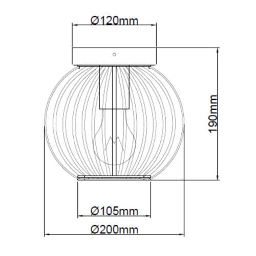 Goudkleurige Curvato plafondlamp, elegante verlichting met een luxe uitstraling.