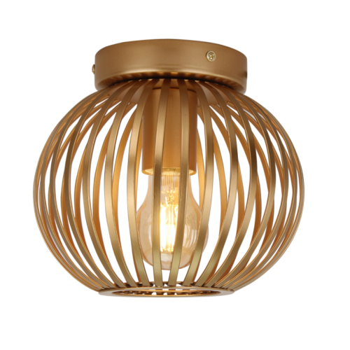 Moderne Curvato plafondlamp in goud, perfect voor een chique interieur.