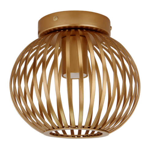 Curvato plafondlamp – 1 lichts – Ø20cm – goud, stijlvol en modern design.