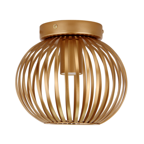 Curvato plafondlamp – 1 lichts – Ø20cm – goud, stijlvol en modern design.