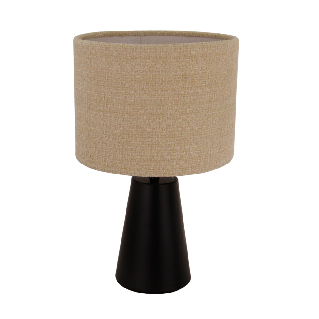 Faro tafellamp met stabiele metalen voet – perfect voor slaapkamer of woonkamer.