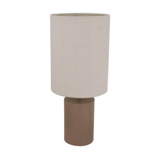 Tafellamp Lagos van Chericoni met E27 fitting. Stijlvol in zwart of taupe, 43 cm hoog en Ø18 cm – ideale keuze voor moderne woonruimtes.