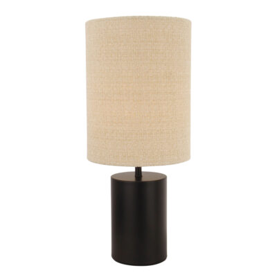 Tafellamp Lagos van Chericoni met E27 fitting. Keuze uit zwart of taupe, Ø18 cm en 43 cm hoog. Tijdloos ontwerp voor elk interieur.