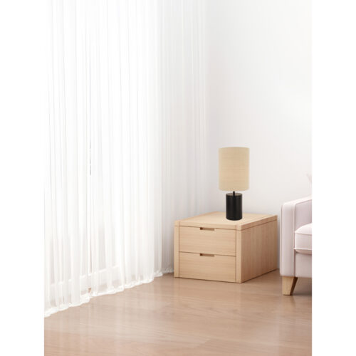 Tafellamp Lagos van Chericoni met E27 fitting. Stijlvol in zwart of taupe, 43 cm hoog en Ø18 cm – ideale keuze voor moderne woonruimtes.