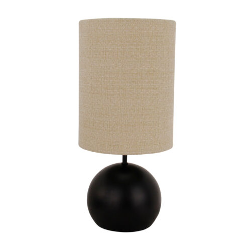 Porto tafellamp in minimalistisch design – compacte vorm, sfeervol in zwart.