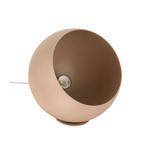 Chericoni Occhio tafellamp Ø25 cm in een modern interieur op een bijzettafel, die een warme en sfeervolle verlichting creëert.