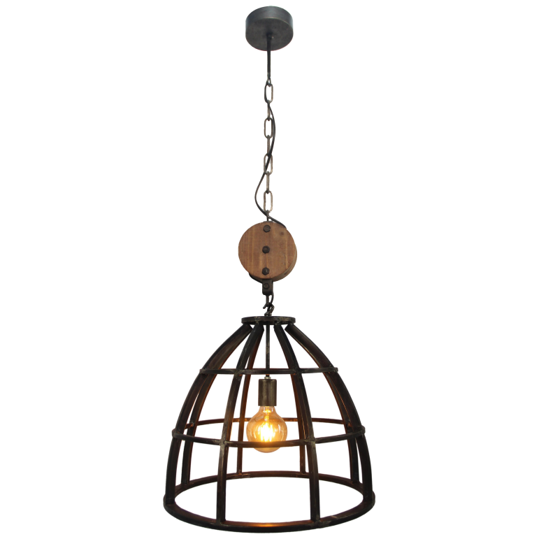 Deze zwarte hanglamp van de Aperto-serie voegt een industrieel accent toe aan je interieur. Perfect voor boven de eettafel.