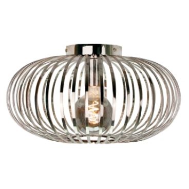 100884014 Chericoni - Curvato plafondlamp - Ø 40 cm - Nikkel Chroom - 1 lichts