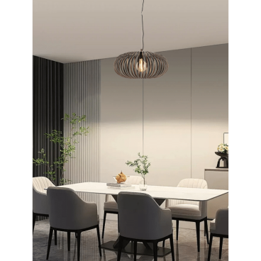 Bronskleurige 1-lichts Chericoni Curvato hanglamp, Ø60 cm. Perfect voor een moderne uitstraling met warme verlichting.