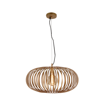 Chericoni Curvato hanglamp, goud, Ø60 cm. Elegant ontwerp met E27 fitting, ideaal voor een luxe en warme uitstraling in elke ruimte.