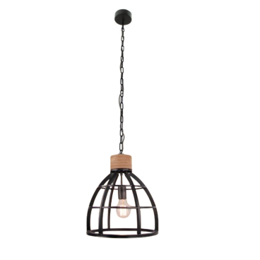 Chericoni Aperto – zwarte hanglamp – Ø34 cm – 1-lichts – E27 fitting