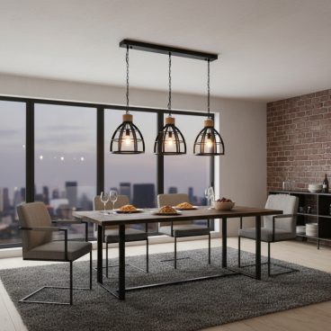 Mooie industriële 3-lichts hanglamp. Goede kwaliteit en snelle levering!