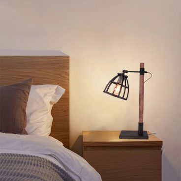 Chericoni Aperto tafellamp zwart op nachtkastje of bureau