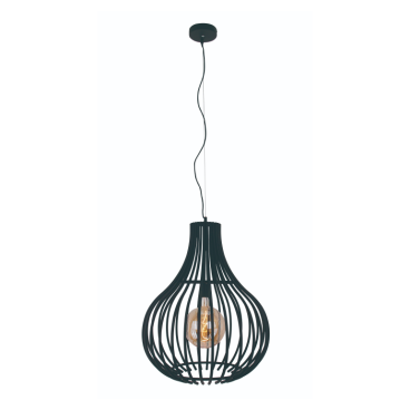 Goccia hanglamp zwart Ø60 cm met E27 fitting. Groot formaat en modern design voor een krachtige uitstraling.