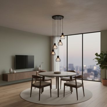 Chericoni 5-lichts hanglamp voor boven een grote tafel of vide