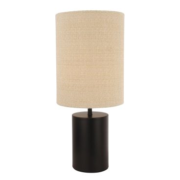 Tafellamp Lagos van Chericoni met E27 fitting. Keuze uit zwart of taupe, Ø18 cm en 43 cm hoog. Tijdloos ontwerp voor elk interieur.