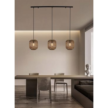 Hanglamp Chericoni Nature Diagonaal in natuurlijke kleuren voor woonkamer of eettafel