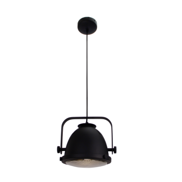 Zwarte Chericoni Nero hanglamp boven tafel – industrieel en stijlvol
