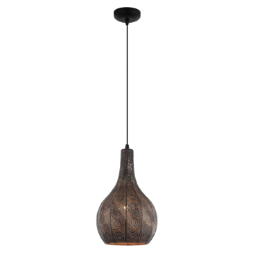 Stijlvolle Chericoni Rolo hanglamp, Ø25 cm, zwart, met E27 fitting, perfect voor minimalistische interieurs.