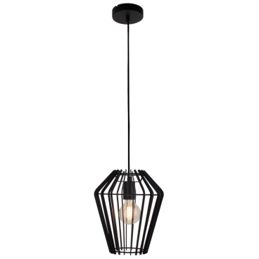 Chericoni Tavola hanglamp in zwart, 1 lichts met E27 fitting, Ø25 cm, uitgevoerd in een strak en modern design.