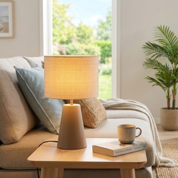 Chericoni Faro Tafellamp - Modern Design met Conische Voet - Taupe - E 27 Fitting T - 692 SA - sfeerfoto