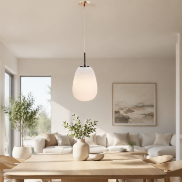 Costola Hanglamp - 1 Lichts - Ø 24 cm - Wit 152062413-6 (2)