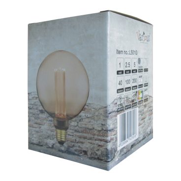 LED filament lichtbron E27 in retro globe design, dimbaar in 3 stappen, 1800K warmwit