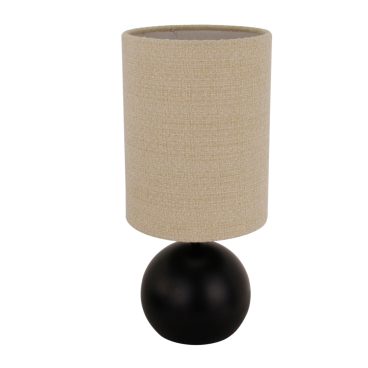 Designlamp Porto met ronde voet en cilindrische kap – voor een moderne look.