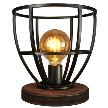 Deze zwarte tafellamp uit de Aperto-serie geeft een industriële touch aan je interieur. Perfect voor sfeervolle avonden.