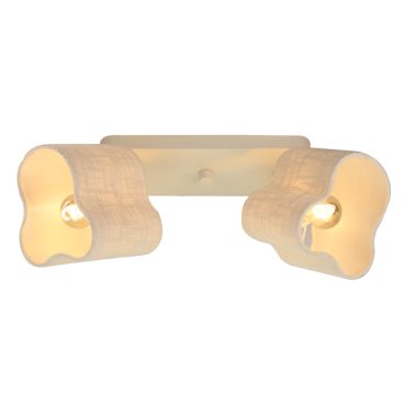 De crèmekleurige Caspera plafondlamp straalt een warme, serene sfeer uit. Perfect voor een Japandi-interieur.