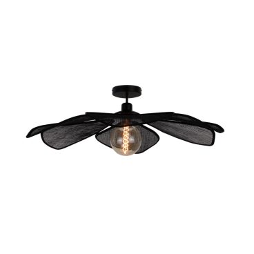 Zwart metalen plafondlamp Corvo met een opvallend design. Ideaal voor een moderne en sfeervolle uitstraling in je interieur.