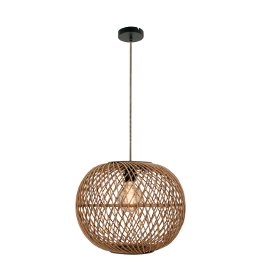 Laat je betoveren door de bruine hanglamp Nature Diagonaal Rond. Perfect voor een warme, landelijke sfeer in je interieur.