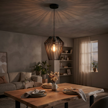Chericoni Tavola Hanglamp - Ø25 cm H155 cm - Zwart - 154110130 - sfeerfoto 1