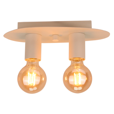 Minimalistische plafondlamp in crèmekleur voor een warme uitstraling. Perfect voor elke moderne interieurstijl.