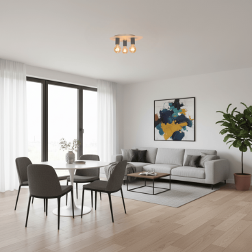 Deze sfeervolle rode plafondlamp brengt warmte en karakter in je interieur. Perfect voor een uitnodigende ambiance.