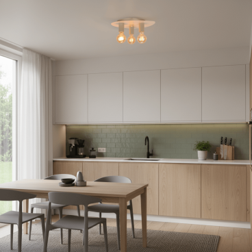 De rode Colorato plafondlamp brengt warmte en sfeer in elke kamer. Perfect voor een eigentijke en gezellige uitstraling.