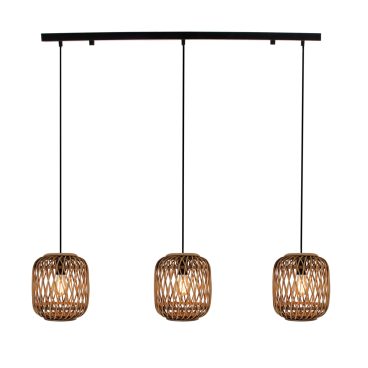 De bruine Cross hanglamp brengt een warme, landelijke sfeer in je interieur.