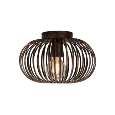 De bronzen Curvato plafondlamp voegt een industriële charme toe aan uw interieur.