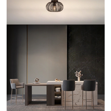 Chericoni Curvato Plafondlamp - Ø30 cm H19 cm - Brons - 100883010 - sfeerfoto
