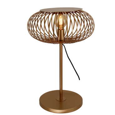 De gouden Curvato vloerlamp voegt een moderne touch toe aan jouw interieur. Perfect voor sfeervolle avonden.