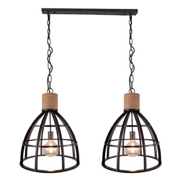 Industriële hanglamp in elegant zwart, perfect voor boven de eettafel. Een stijlvolle toevoeging aan elk modern interieur.