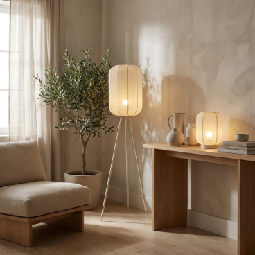 Chericoni Lecce Vloerlamp - Ø32 cm H138 cm - Creme - 300910126 - sfeerfoto