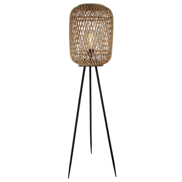 Beige vloerlamp uit de Nature Diagonaal serie voor een landelijke sfeer. Perfect voor een gezellige leeshoek of woonkamer.